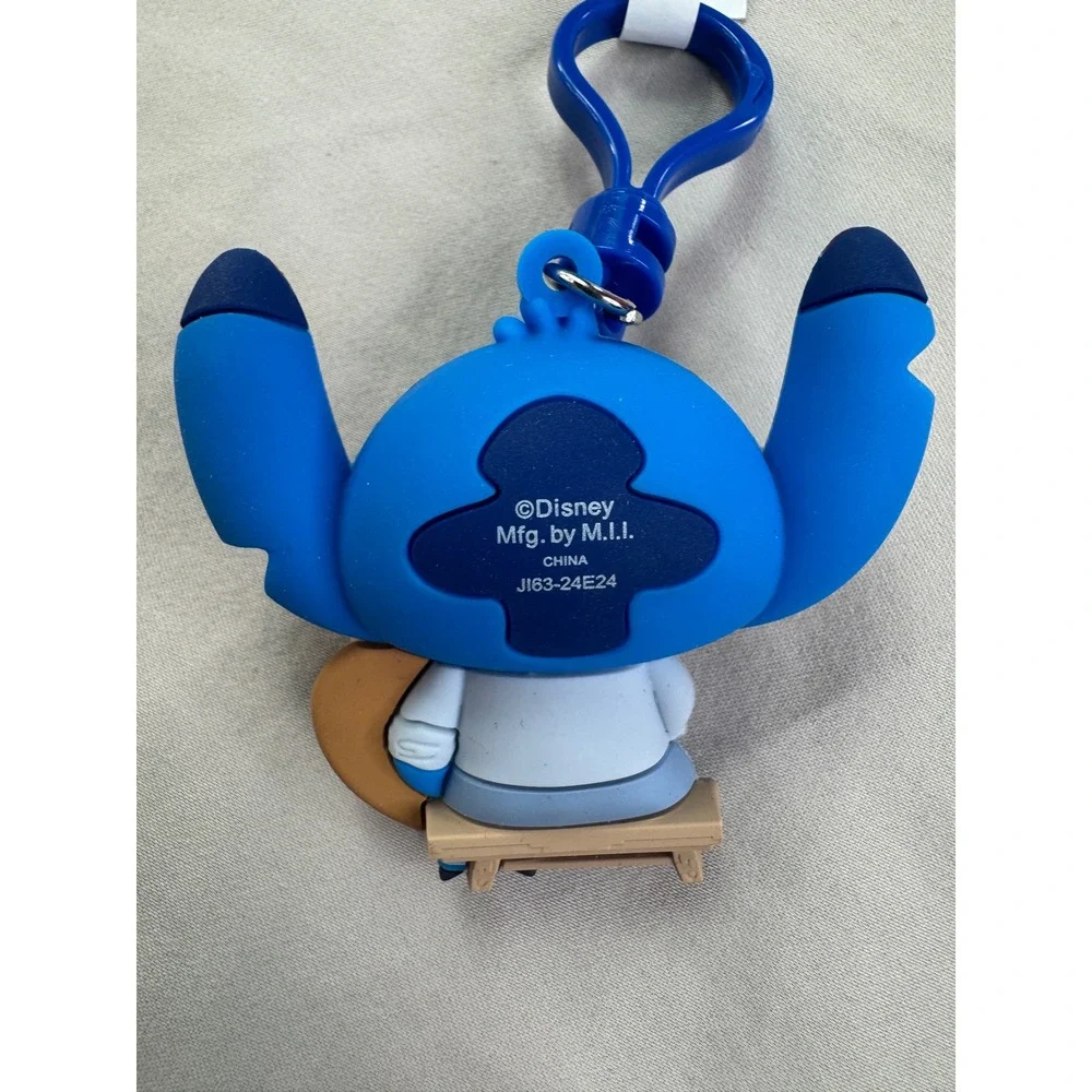 Disney Lilo & Stitch Artist Painter Stitch 3D Foam Bag Clip Keychain New